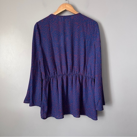 NWT DG2 polka dot faux wrap blouse - Picture 5 of 7